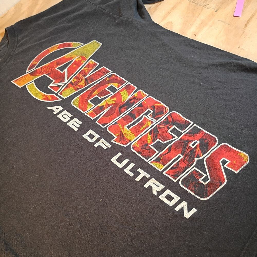 Marvel Avengers Age of Ultron T-Shirt Mens XL Black Graphic Tee BioWorld